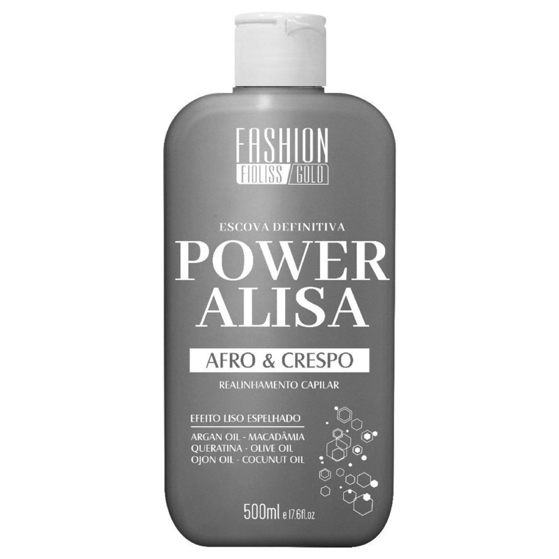 ESCOVA DEFINITIVA POWER COM EXTRATO DE CAFÉ ALISA AFRO E CRESPO 500ML