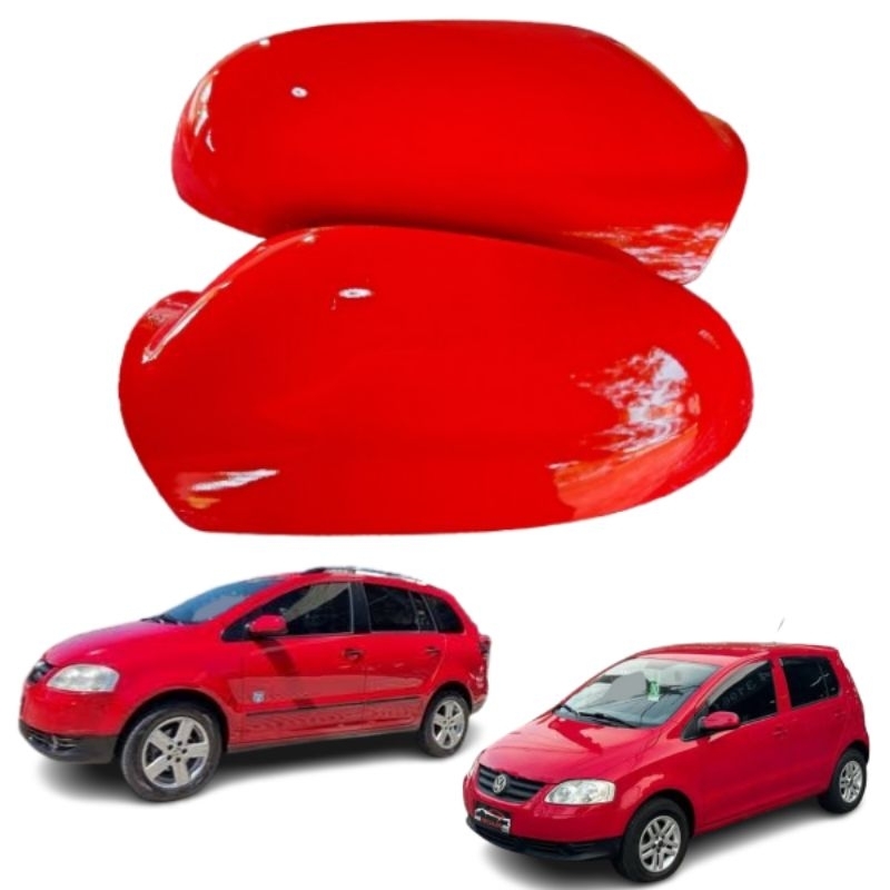 Par de Capas Retrovisor Space fox e fox 2003 a 2009 vermelho Original