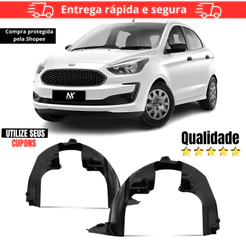 Par/Un Parabarro Dianteiro Ford Ka 2015 2016 2017 2018 2019 2020 2021 2022 Mold. Original Asa Urubu