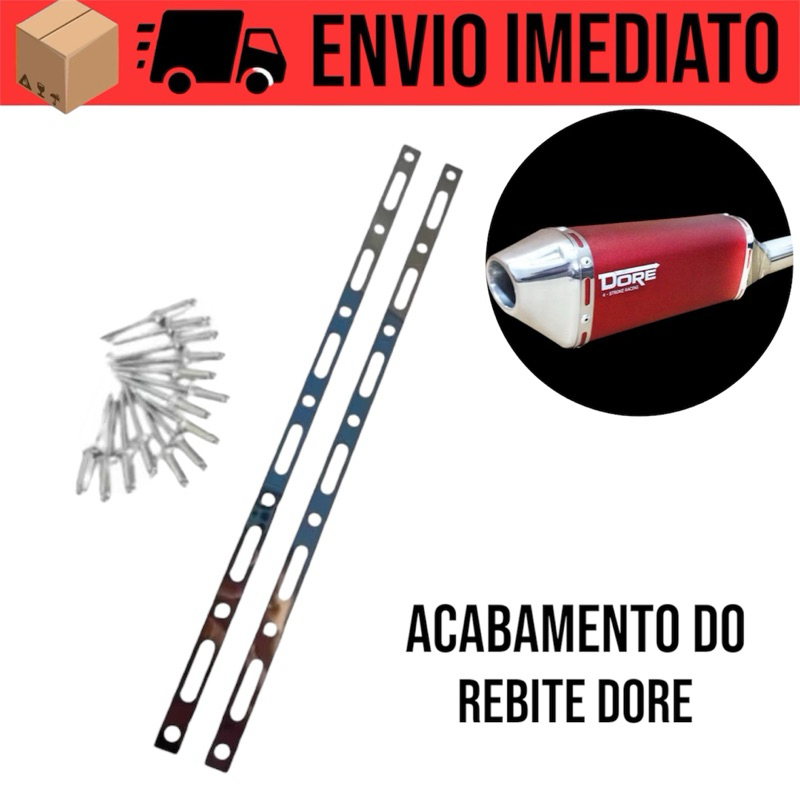 Acabamento do rebite escapamento dore em Oferta na Shopee