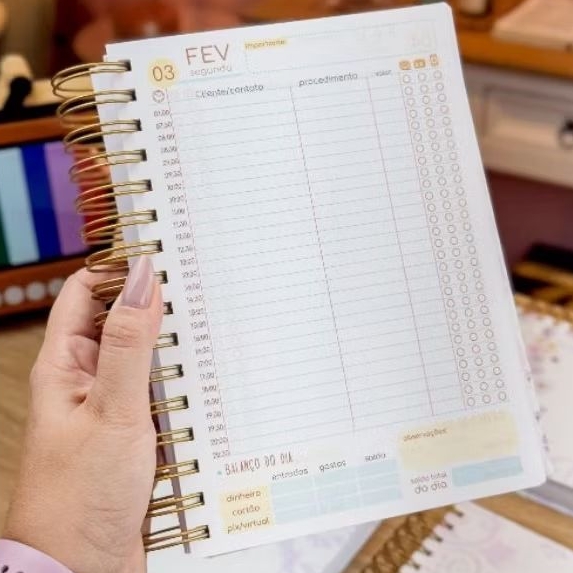 agenda para agendamento manicure/Nai designer - Não datada - com nome - 200 páginas - leia a descrição