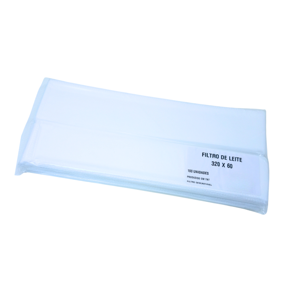 Filtro de Leite TNT Descartável 320 x 60 Pacote com 100 Unidades para Ordenhadeira Canalizada