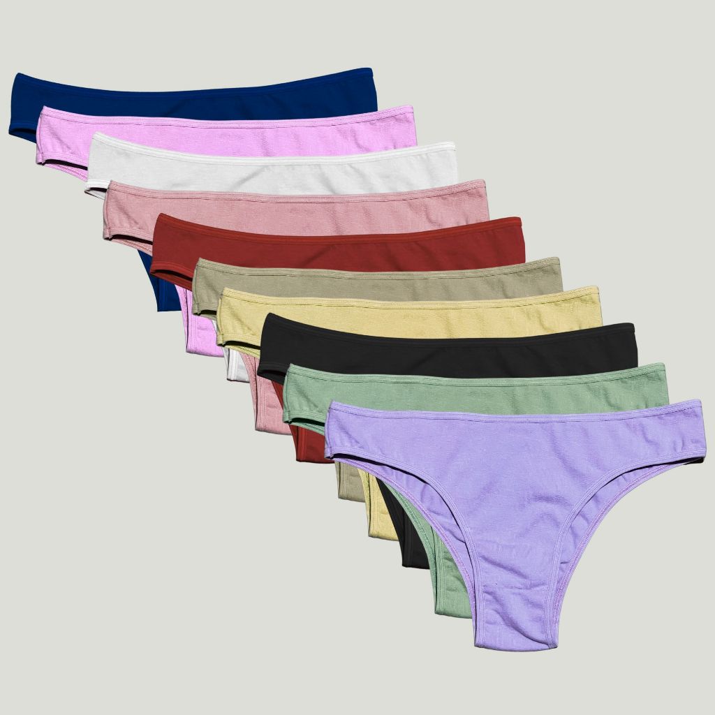 Kit 5 ou 10 Calcinha Algodão Cotton Confort Tanga Básica Feminina Conforto Atacado