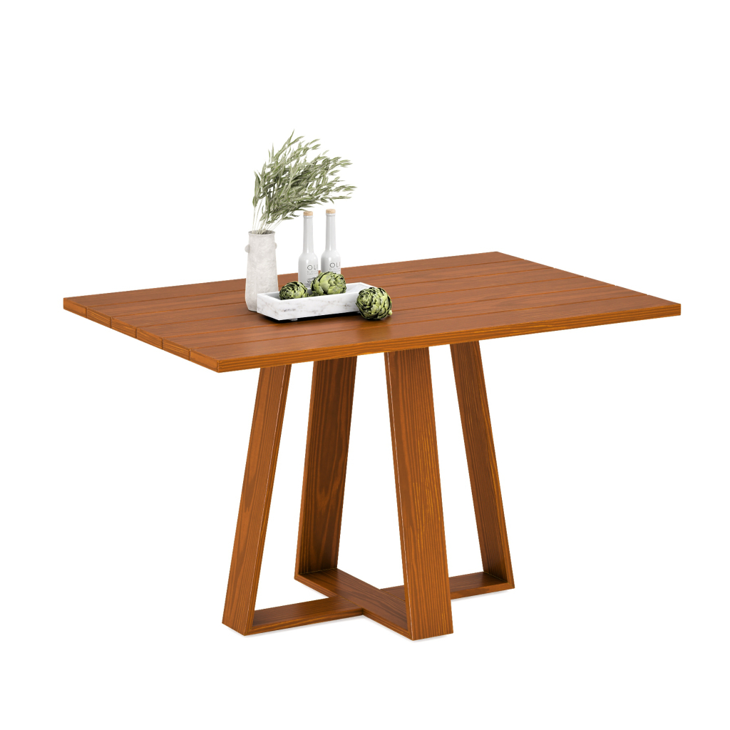 Mesa De Jantar Londres 115 Cm Tampo Em Madeira Retangular De 4 Lugares em Oferta na Shopee