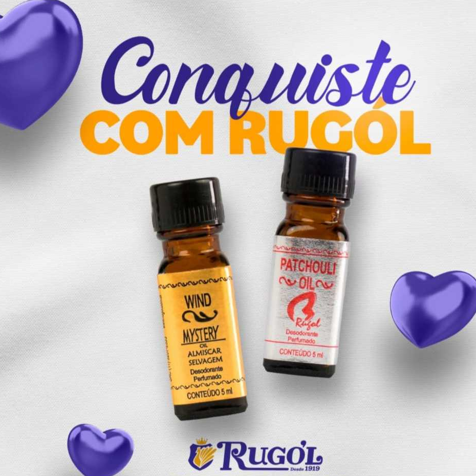 Rugól Óleo Desodorante Perfumado Wind Mystery Oil Almíscar Selvagem ou Patchouli 5ml - Escolha em Oferta na Shopee