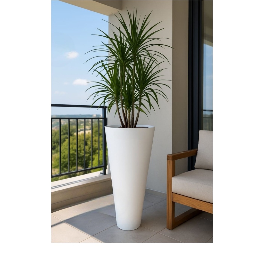 Vaso para plantas decorativo em polietileno coluna Ibiza 80cm em Oferta na Shopee