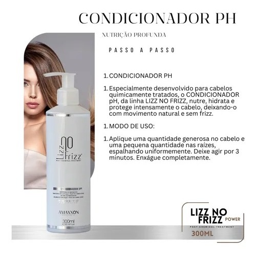 Condicionador Pós-Química LIZZ NO FRIZZ – Selagem, Brilho Gloss e Maciez