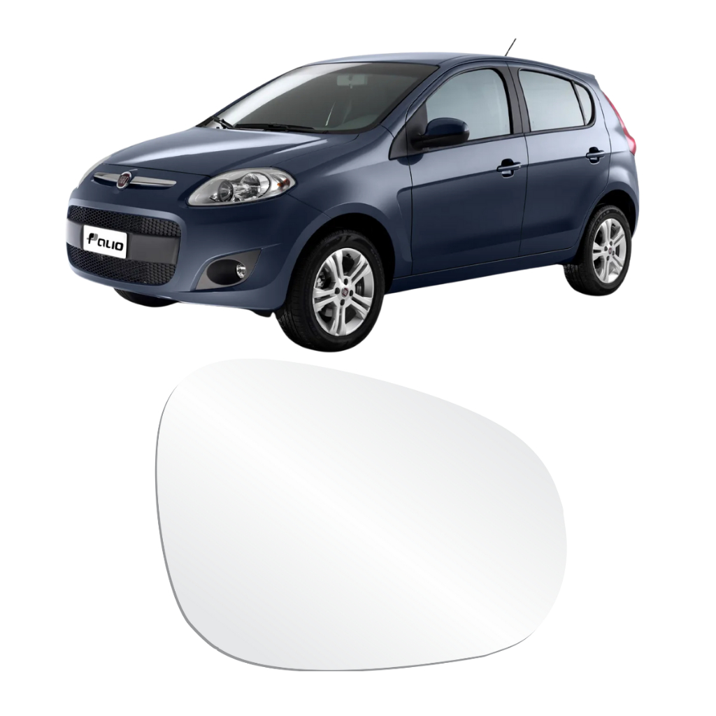 Lente Vidro Retrovisor Novo Palio Attractive 2012, 2013, 2014, 2015,2016, 2017 e 2018 Grand Siena Lado Direito