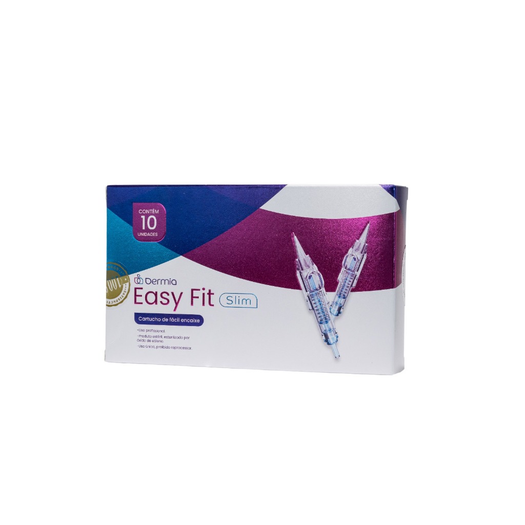 Cartucho Agulhas Encaixe Fácil 1 Rl Dermia Caixa 10