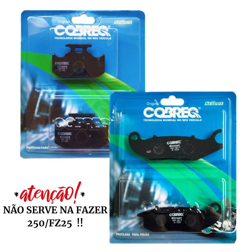 Kit Pastilhas de Freio Crosser 150 Abs / Lander 250 2016-2026 Cobreq em Oferta na Shopee