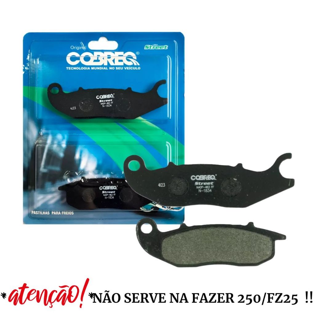 Pastilha de Freio Crosser 150 / Lander 250 2016-2026 / Teneré 250 2016-2019 Cobreq em Oferta na Shopee