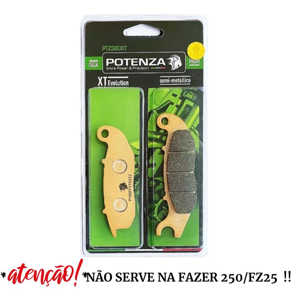 Pastilha de Freio Dianteira Xre 300 Sahara / Nxr 160 Bros Abs 2025-2026 / Xre 190 Abs 2025-2026 / Pcx 150 Abs Potenza