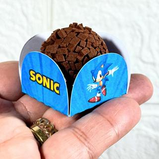 50 Forminhas Temáticas 4 pétalas para docinho de Festa Sonic em Oferta na Shopee