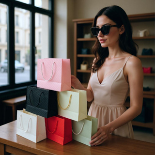 Sacola Papel Bolsa Luxo 17x10x23 De Luxo Para Joias E Personalizados Varejo e Atacado em Oferta na Shopee