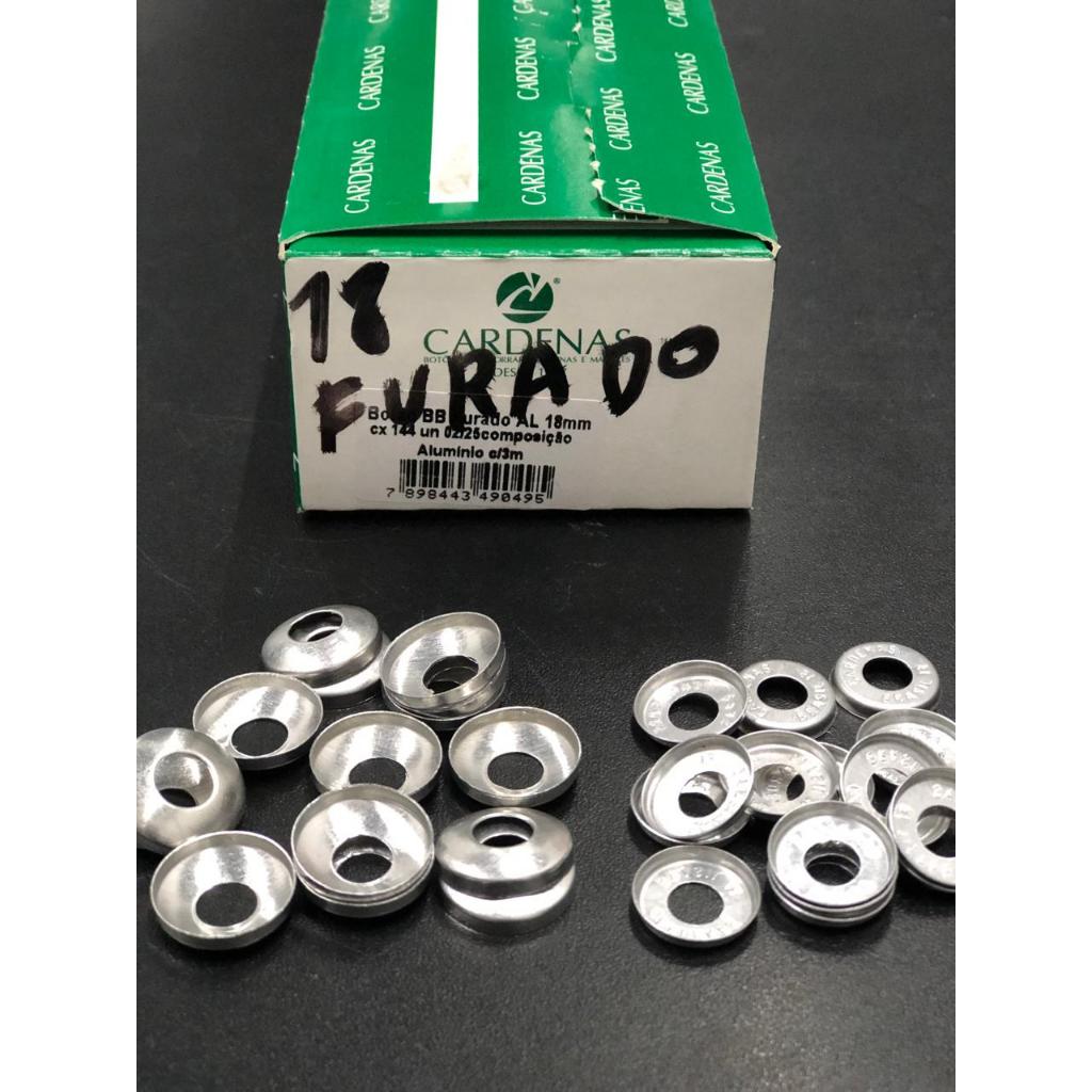 Botão Bombê FURADO Alumínio Para Cobrir - 144 un - CARDENAS em Oferta na Shopee