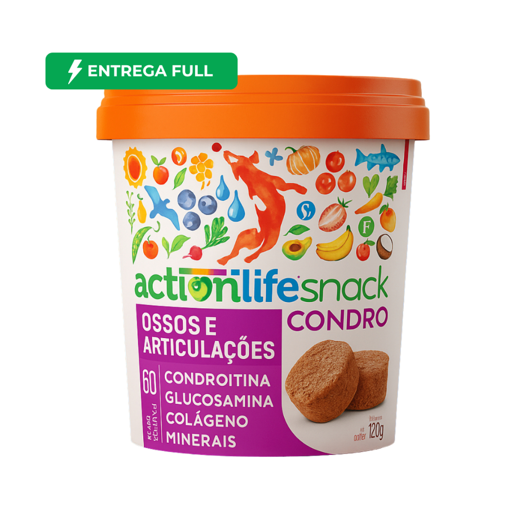 Petisco Actionlife Condro Articulações e Ossos Snack Cães 120g