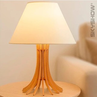 Abajur Giovanna luminaria de mesa sala quarto escritório em mdf cortada a laser Skyshow® em Oferta na Shopee