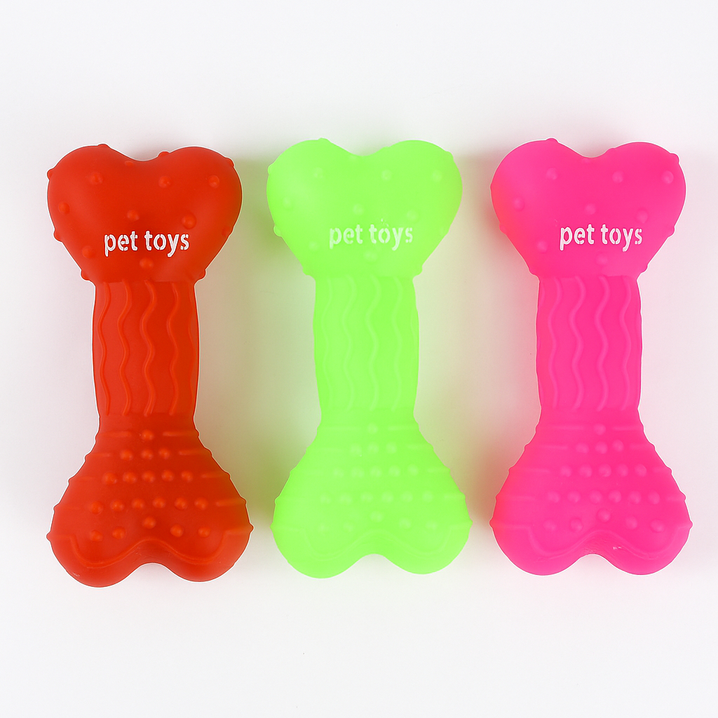 Brinquedo para Pet Cão | Silicone | Mordedor Ossinho