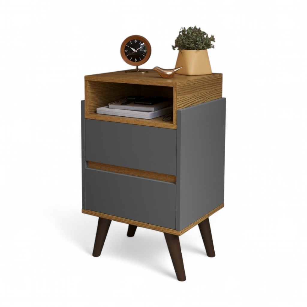 Mesas de Cabeceira Retro para Quarto Casal ou Solteiro Nicho Decoração Palma