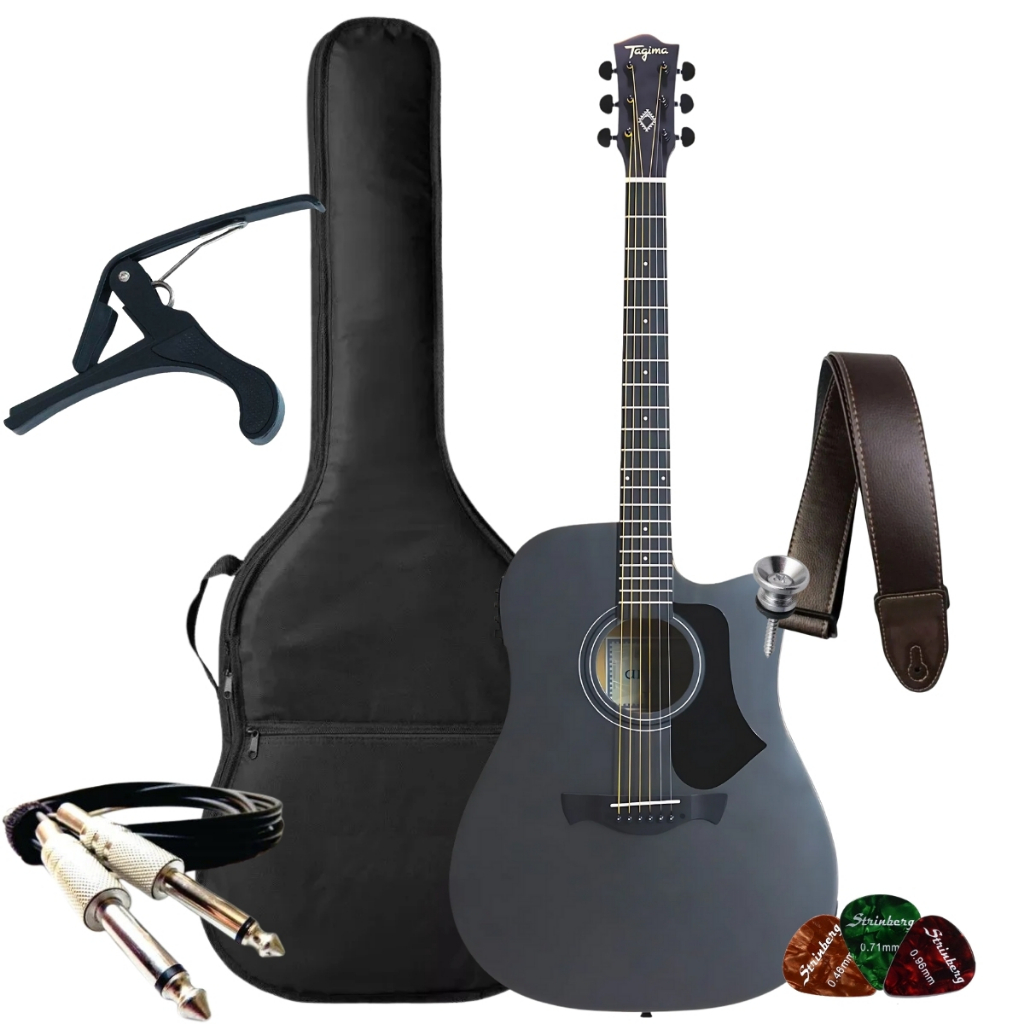 Kit Violão Tagima Andes Cutway Elétrico Gran Reserva Aço + Acessórios