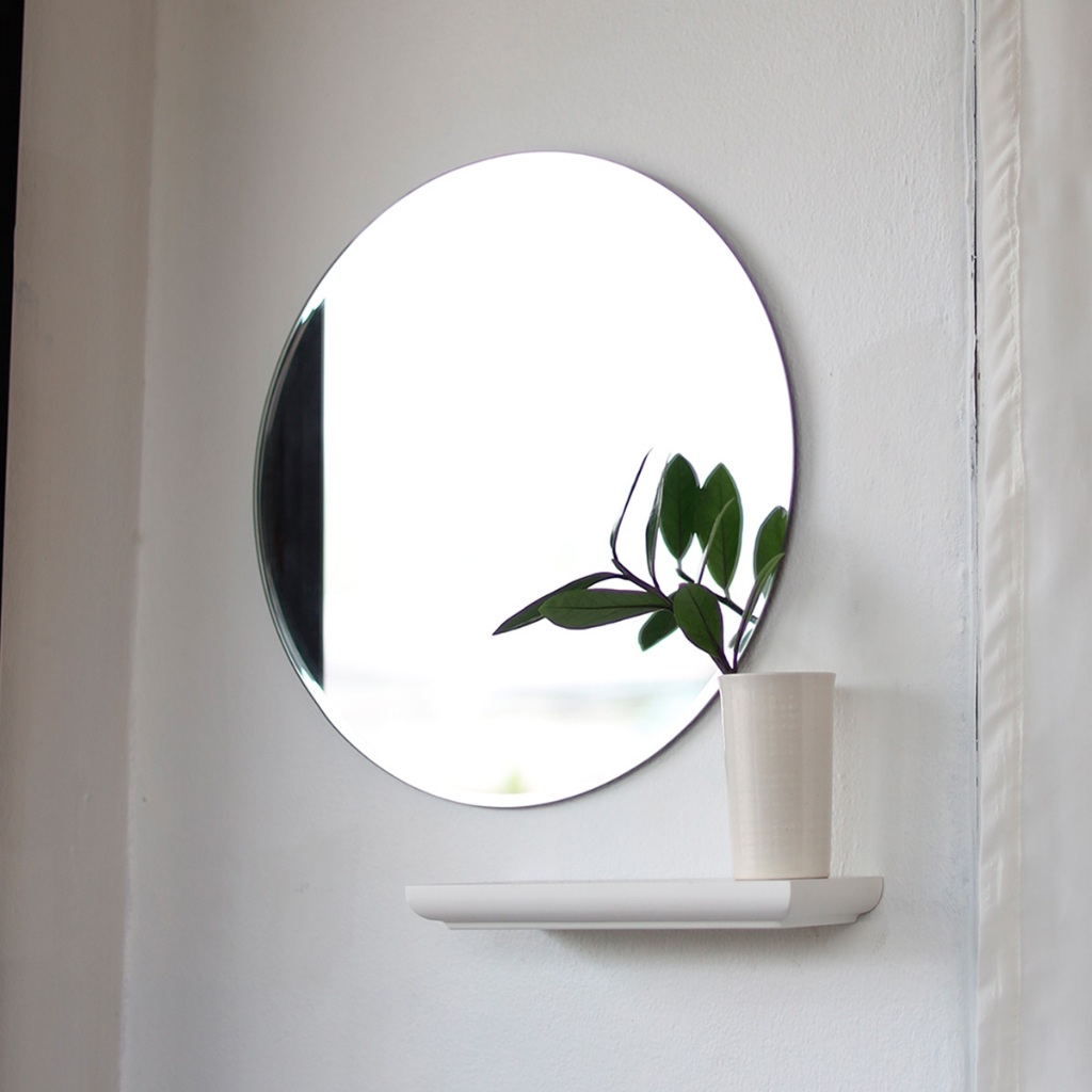 Espelho Redondo Lapidado 40cm com Fita para Sala de Estar Quarto Banheiro Escritório em Oferta na Shopee