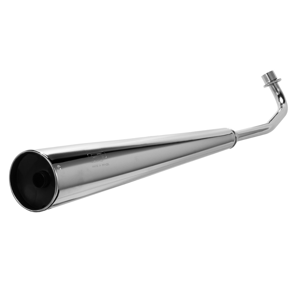 Escapamento Escape Moto Pro Tork Abafador Gp Compatível Biz 100 1998 Até 2005 Cromado - Spare Parts and Accessories for Vehicles