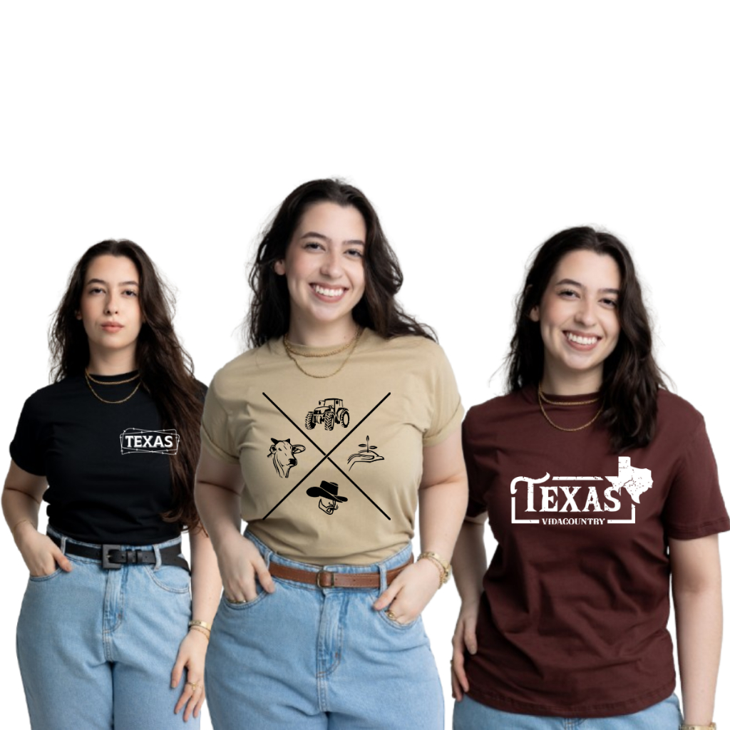Kit 3 Tshirt Feminina Estampada Moda Country Tendência Envio Imediato em Oferta na Shopee
