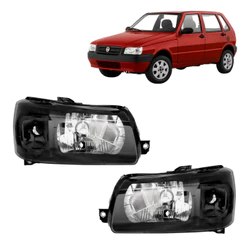 Farol Uno Mille Fire Fiorino 2004 2005 2006 2007 2008 2009 2010 2011 2012 2013 Máscara Negra
