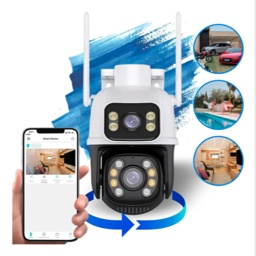 Câmera Externa WiFi HD 2 Lentes à Prova D’água Zoom Digital Detecção de Movimento Durawell JT-8695