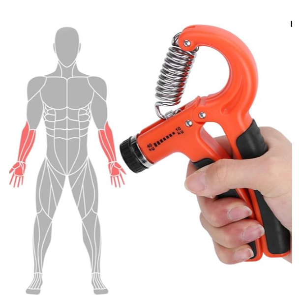 Hand Grip Flexor De Punho Com Mola Ajustável Antebraço Mãos costuma ser indicado para fisioterapia.