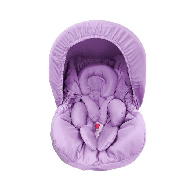 Kit Lilas 5 Peças para Bebê Conforto Capa Protetor Apoio de Corpo Microfibra Mega Oferta Varias Cores
