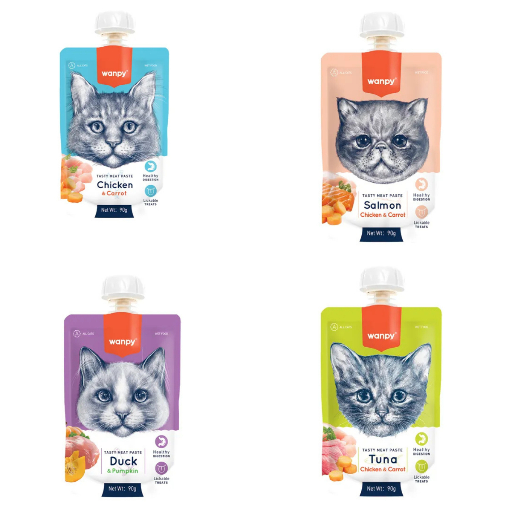 Petisco Para Gatos Wanpy Creamy Sachê 90g