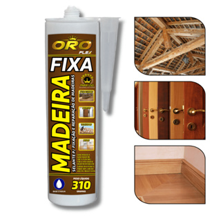 Adesivo FIXA MADEIRA extra forte p/ juntar, colar, rejuntar e dar acabamento 310GR MARROM OROFLEX em Oferta na Shopee