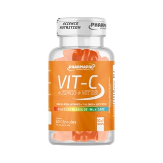 Vitamina C, PharmaPro - Science Nutrition (60 Cápsulas) + Zinco e Vit D3 em Oferta na Shopee