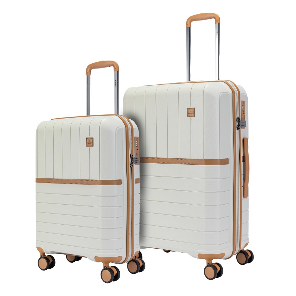 Kit 2 Malas de Viagem Primicia Bagagem e Bordo Original Rodinhas 360 Anac Cadeado Tsa com Senha