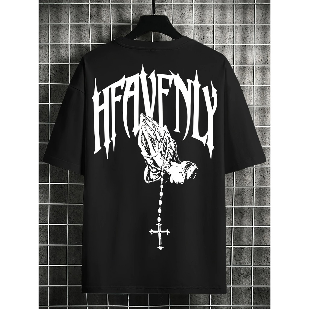 Camiseta Masculina Algodão Tradicional Plus Size Infantil Street Wear Estilo Urbano HFAVFNLY Terço
