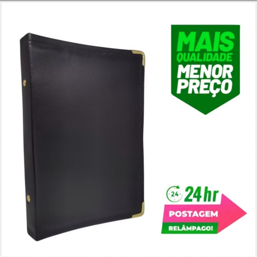 Kit 15 Pasta Para Hinos Hinário Coral Louvores Grupo Igreja Catálogo Promoção (N5 Preta Lisa)