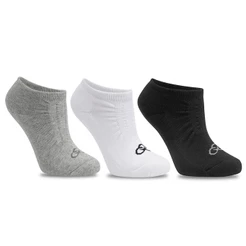 Kit com 3 Pares de Meia Unissex Preta, Branca e Cinza - Olympikus