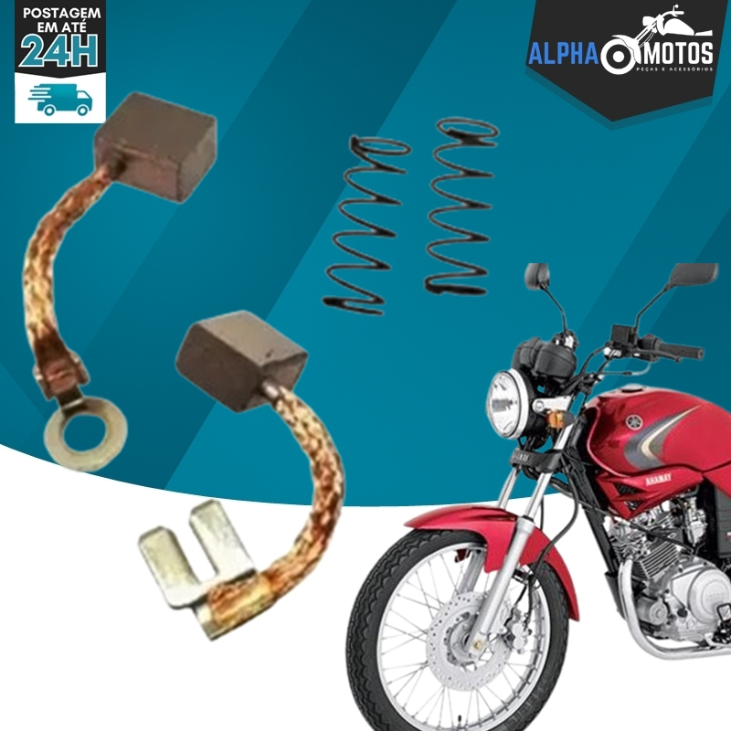 Escova Arranque Motor Partida Ybr 125 Factor 125 Virago Xt 225 Vblade 250 Tdm 225