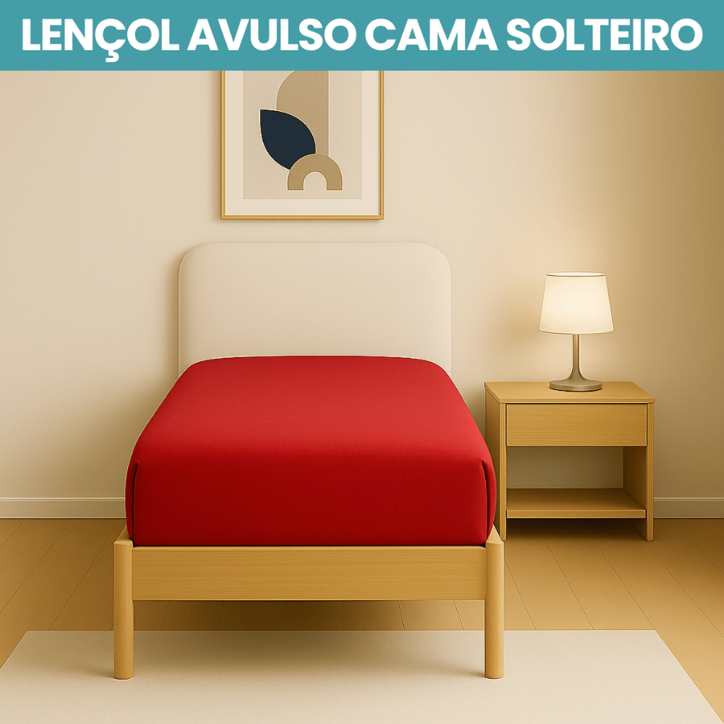 Jogo de Lençol Cama Solteiro Avulso 400 Fios Micropercal Liso