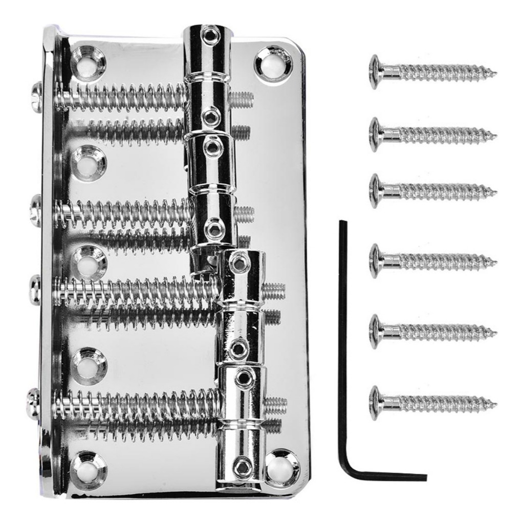 Ponte Fixa Para Contra Baixo 4 Cordas Vintage Cromado Ronsani 674