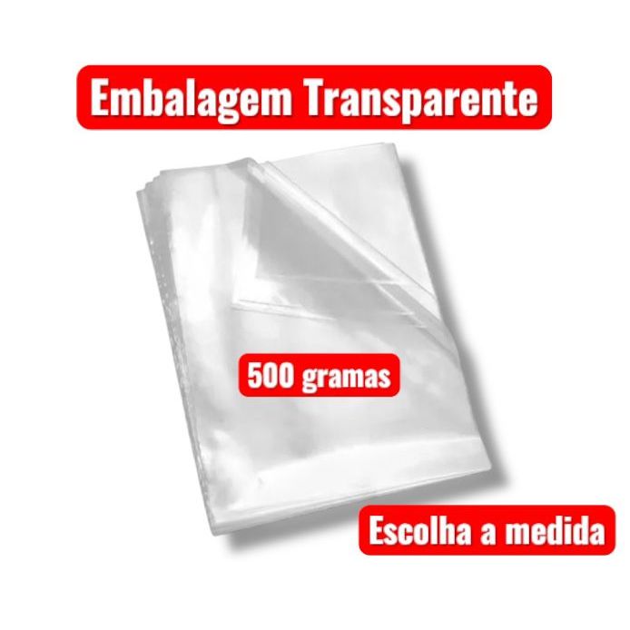 Saco Plástico Transparente 500 gramas Plástico Cristal Embalagem Roupas Brindes Aniversário em Oferta na Shopee