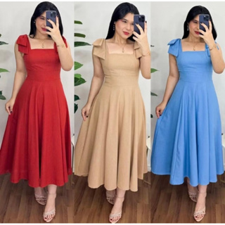 Vestido Alça Evangélico Longo Com Laço No Ombro em Oferta na Shopee