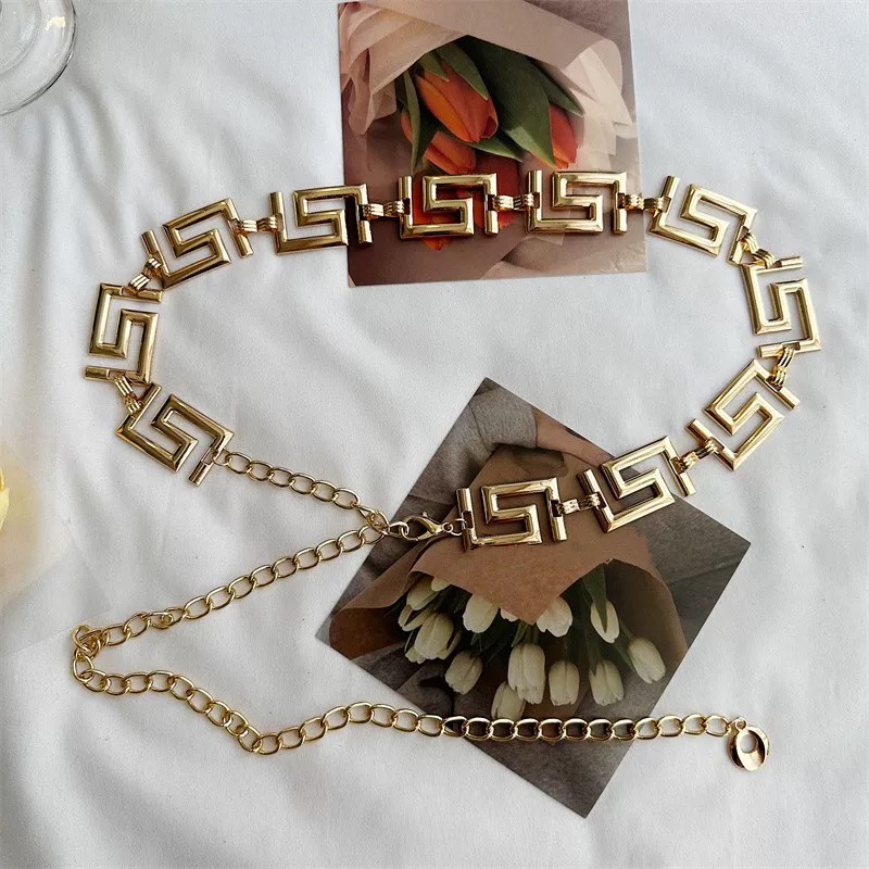 Cintos Feminino Com  Corrente dourado e prata De Metal importado