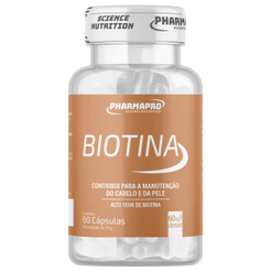 Biotina Original Vitamina Essencial para os Cabelos, Unhas e Pele 60 Cápsulas - PharmaPro