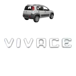 Emblema Letreiro VIVACE uno 2011 a 2016 Cromado