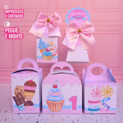 PEGUE E MONTE Kit Festa Confeitaria Doceria Personalizado | Lembrancinhas Temáticas | Fazemos todos os temas