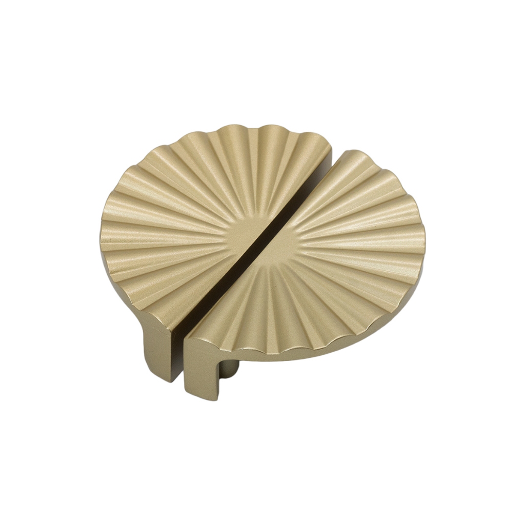 5 Puxadores Para Móveis Armário Aparador Cristaleira Modelo Concha Wave 6,4cm