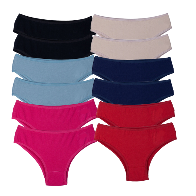 Kit 12 Calcinhas Tangão Cotton Penteado Feminina Adulto em Oferta na Shopee