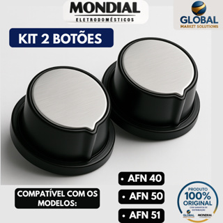 Botão Air Fryer Mondial Timer e Temperatura AFN40 AFN50 AFN51 – Compatível com Modelos de 4L e 5L em Oferta na Shopee
